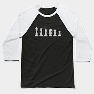 Modern Minimalist Chess Piece Baseball T-Shirt